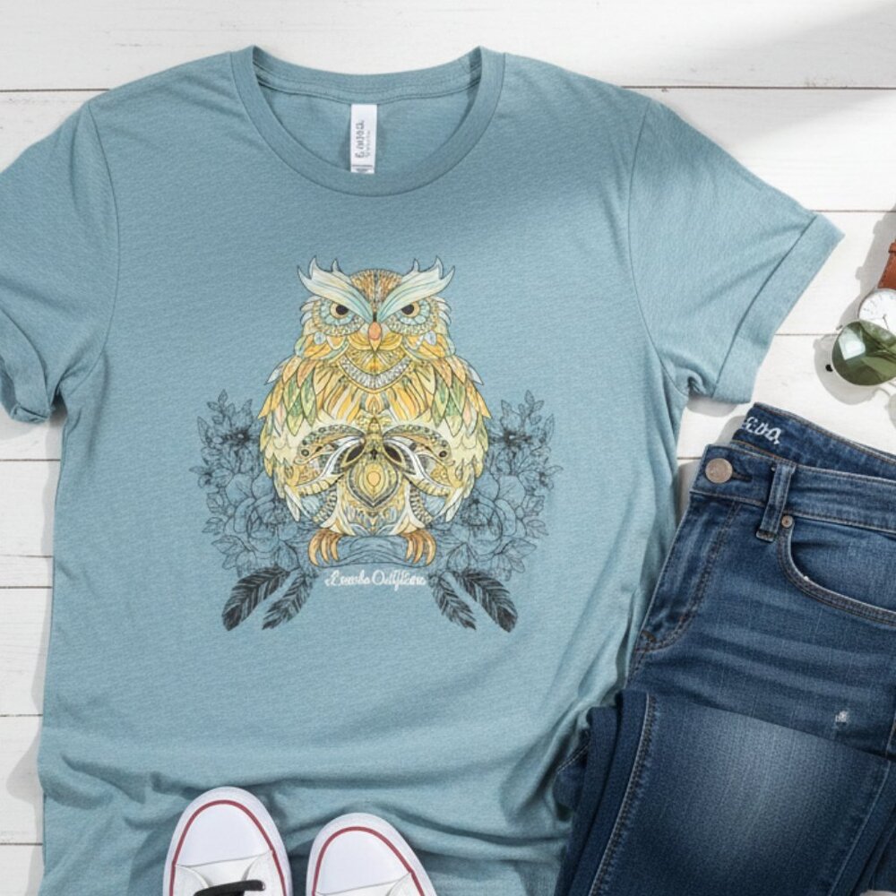 Lincoln Outfitters Artistic Owl Graphic Tee